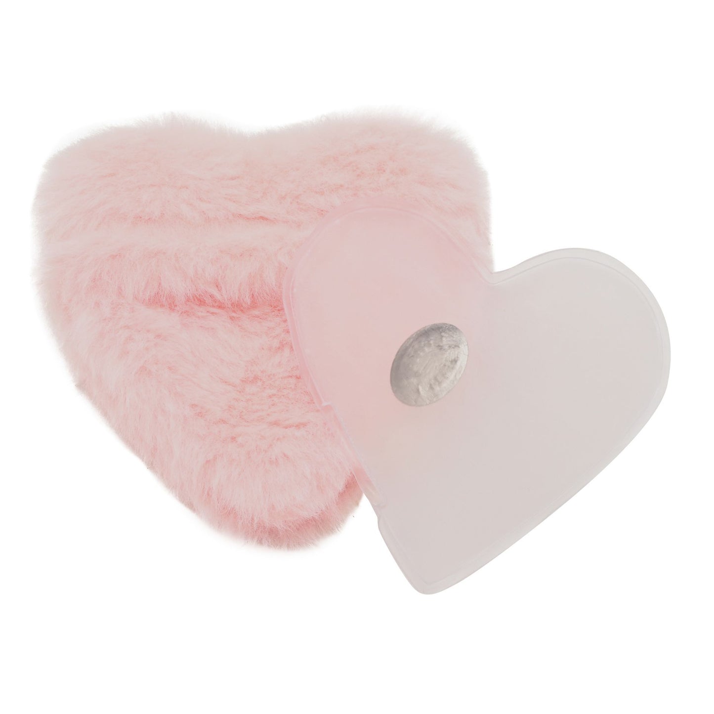 Cosy Furry Heart Hand Warmer, Set of 2