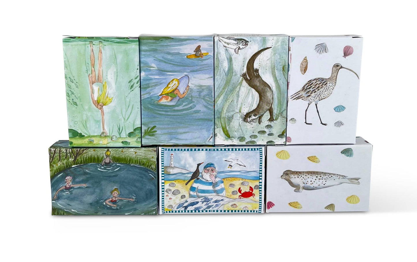 Coastal Range - 100g Natural Soap - Puffins, Lime, Basil & Mandarin