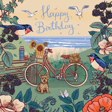 At the Beach Birthday Card