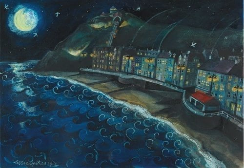 Lizzie Spikes Dark Prom Greetings Card