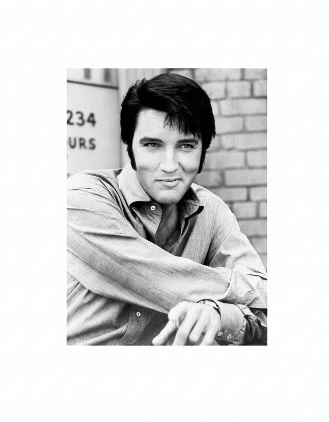 Elvis Presley 1969 Black & White Greetings Card