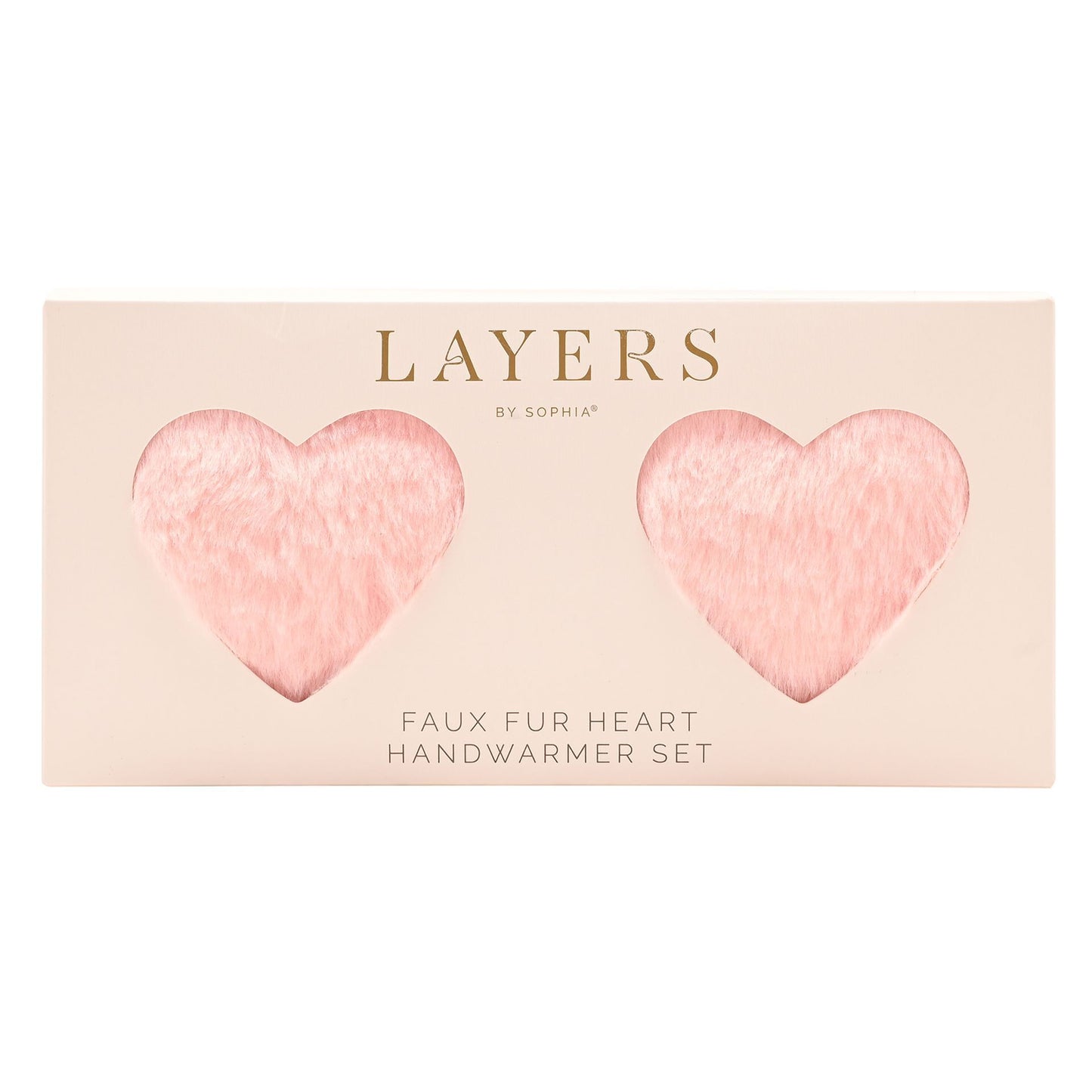 Cosy Furry Heart Hand Warmer, Set of 2
