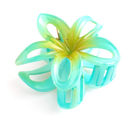 Flower Hair Claw Clip, Blue