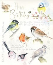 Garden Birds Birthday Card