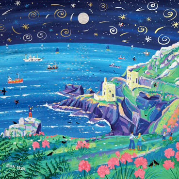 John Dyer Shooting Stars over Botallack Greetings Card
