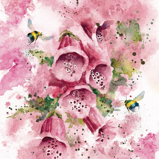 Rachel Toll Foxgloves Greetings Card