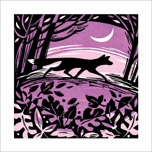 Manda Beeching Twilight Fox Eco-Friendly Greetings Card