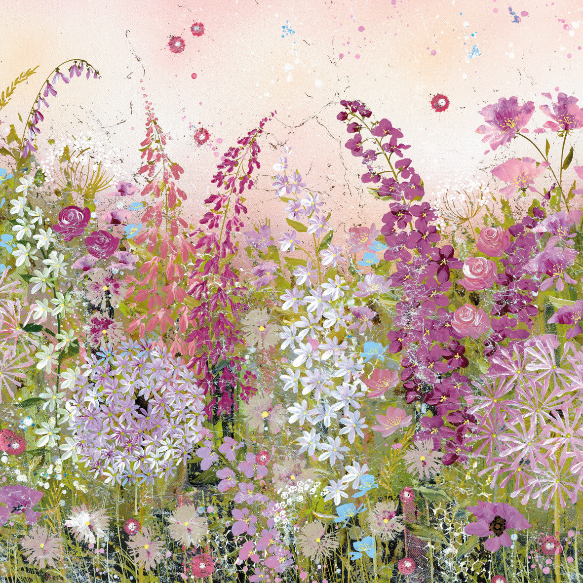 Jane Morgan Magenta & Mauve Greetings Card