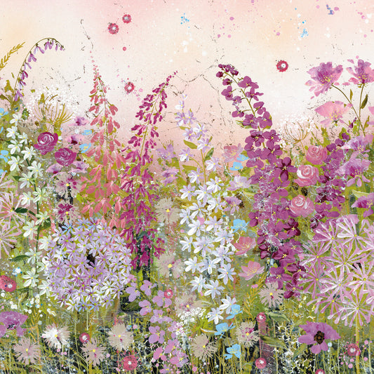 Jane Morgan Magenta & Mauve Greetings Card