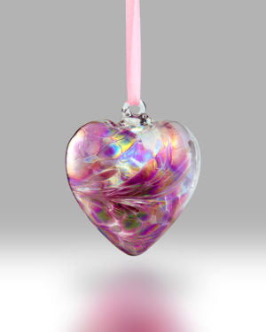 Glass Friendship Heart October - 8 cm