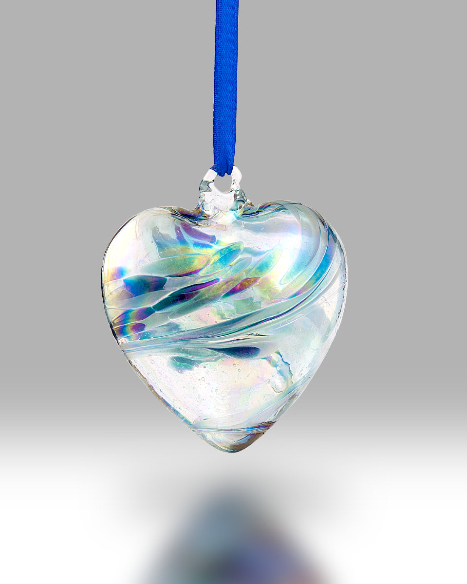 Glass Friendship Heart December - 8 cm