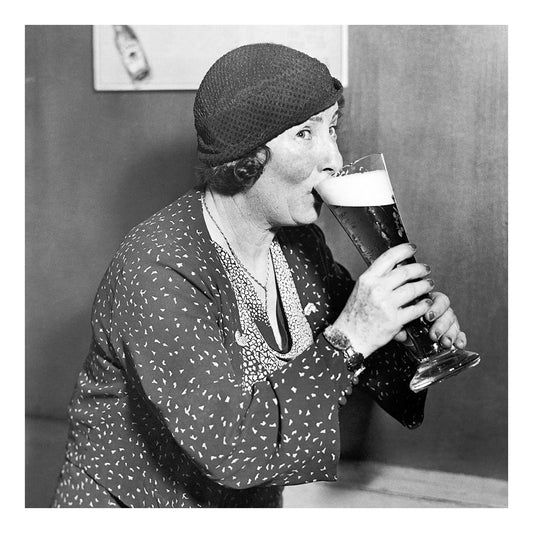 Mine’s a Large One Black & White Greetings Card