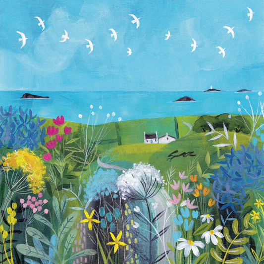 Julia Crossland Gulls over the Skerries Greeting Card
