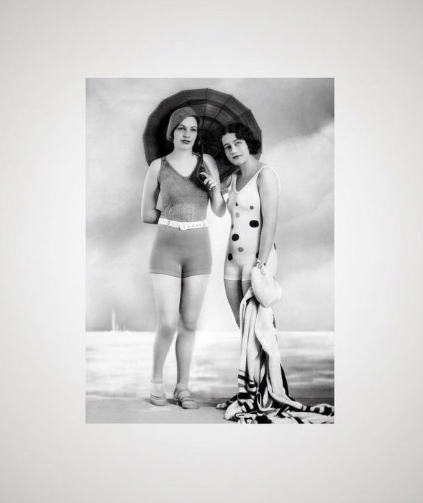 Fashionable Swimsuits Black & White Greetings Card