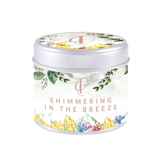 Shimmering in the Breeze Tin Candle