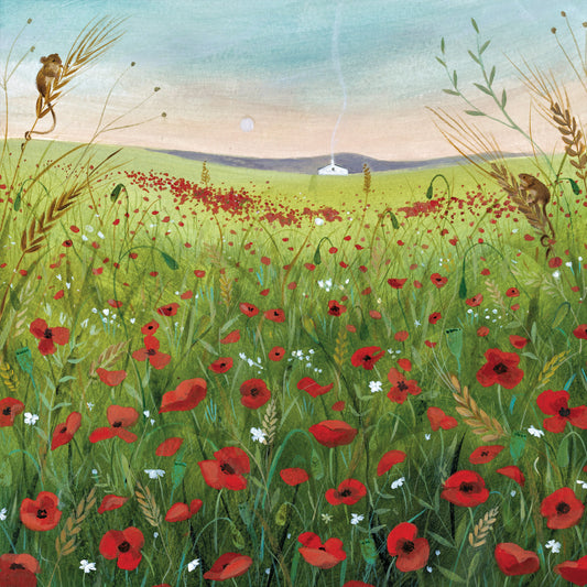 Julia Crossland Poppy Meadow Greetings Card