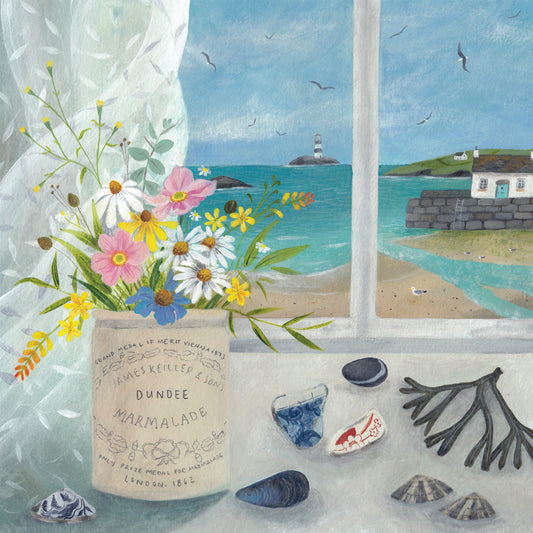 Julia Crossland Beach Treasures Greetings Card