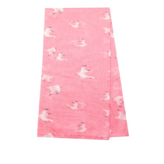 Seagull Print Scarf, Pink