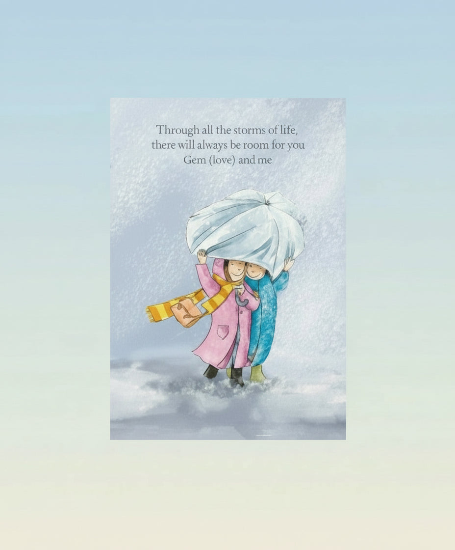 ‘Under my Umbrella’, Greetings Card