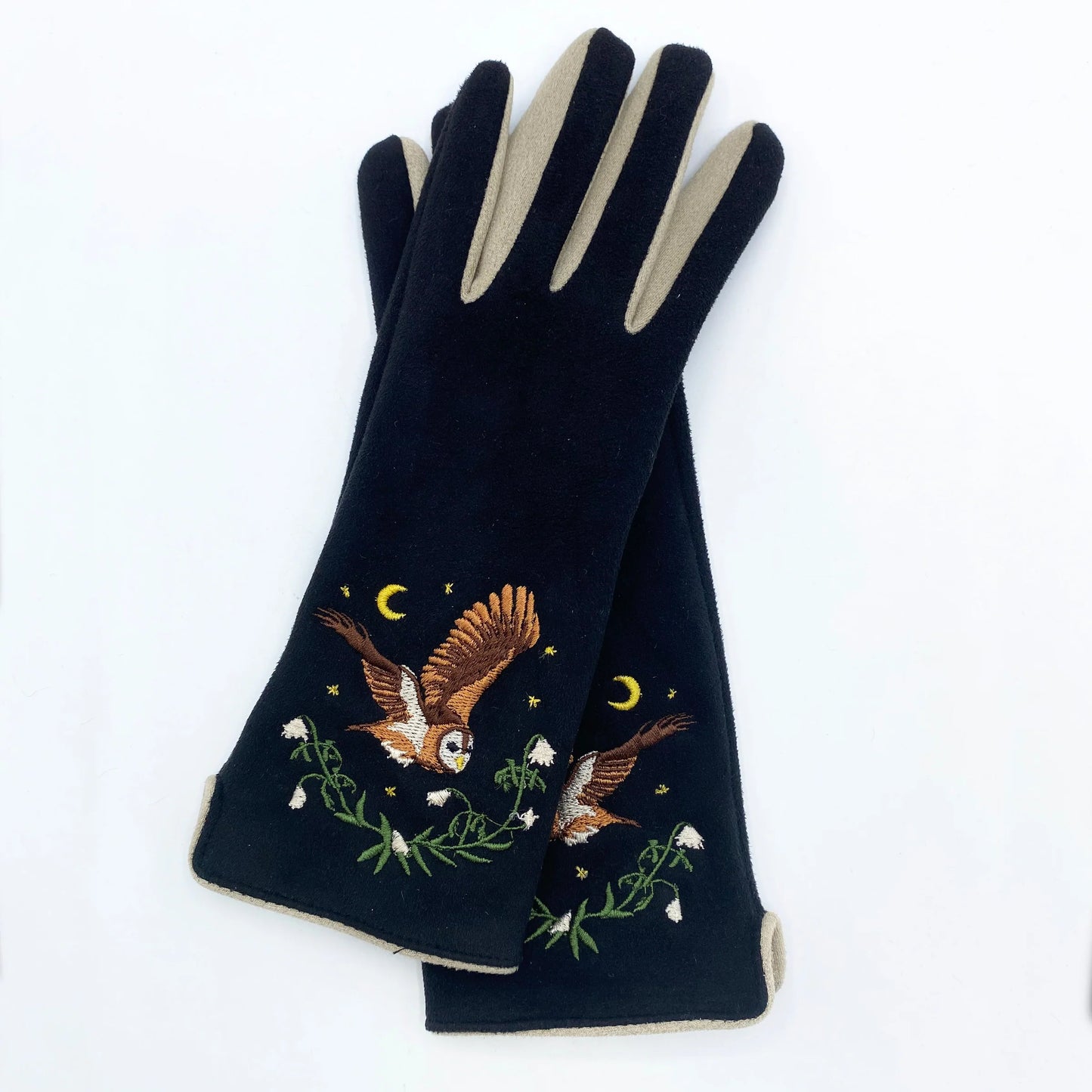 Secret Garden Owl Touchscreen Gloves