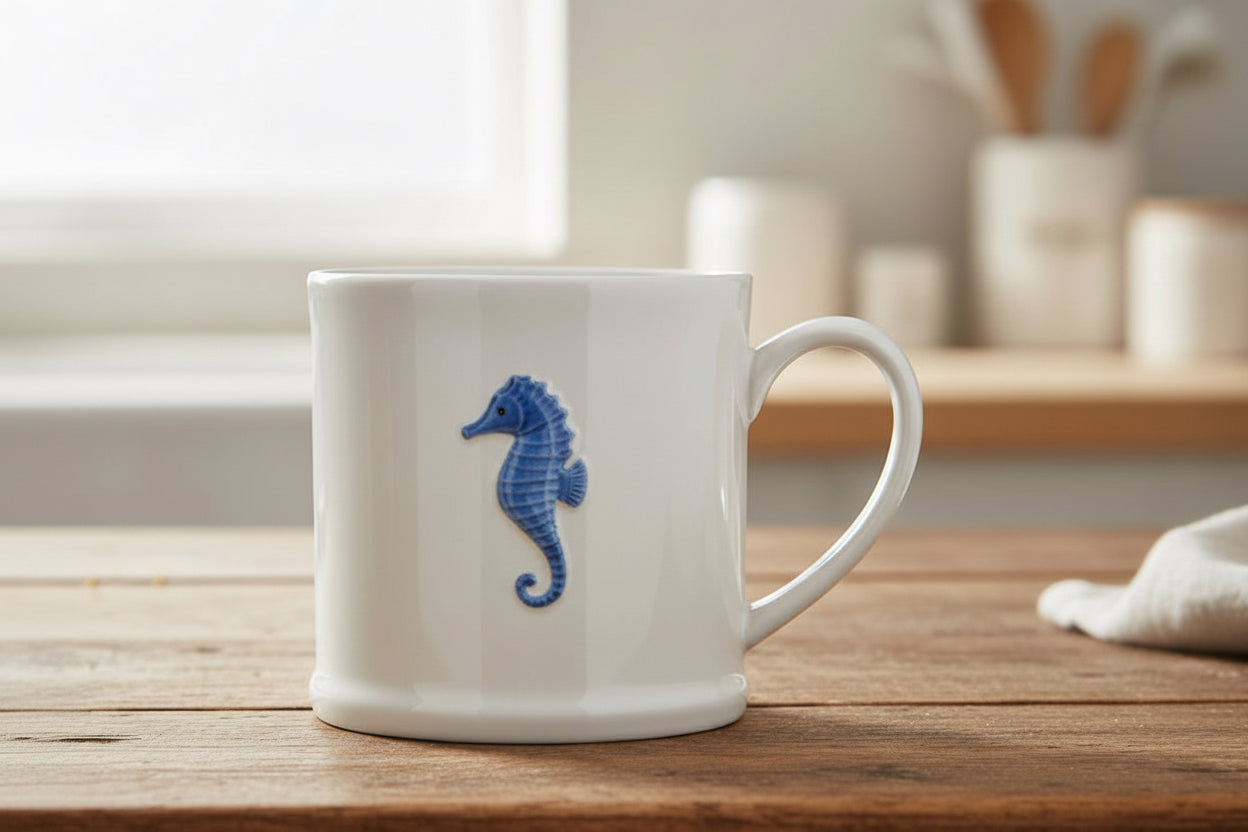 Mini Seahorse Stoneware Mug