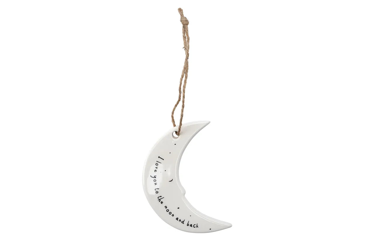 ‘I Love You to the Moon and Back’ Ceramic Hanger