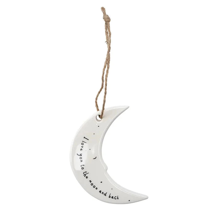 ‘I Love You to the Moon and Back’ Ceramic Hanger