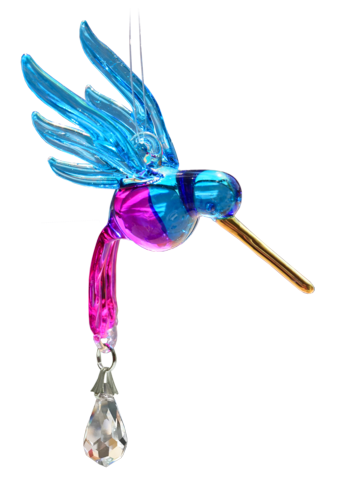 Fantasy Glass Hummingbird, Purple