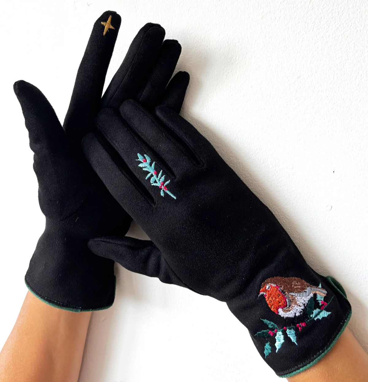 Secret Garden Black Robin Gloves