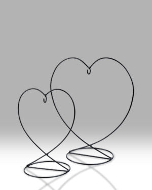 Small Glass Heart Stand