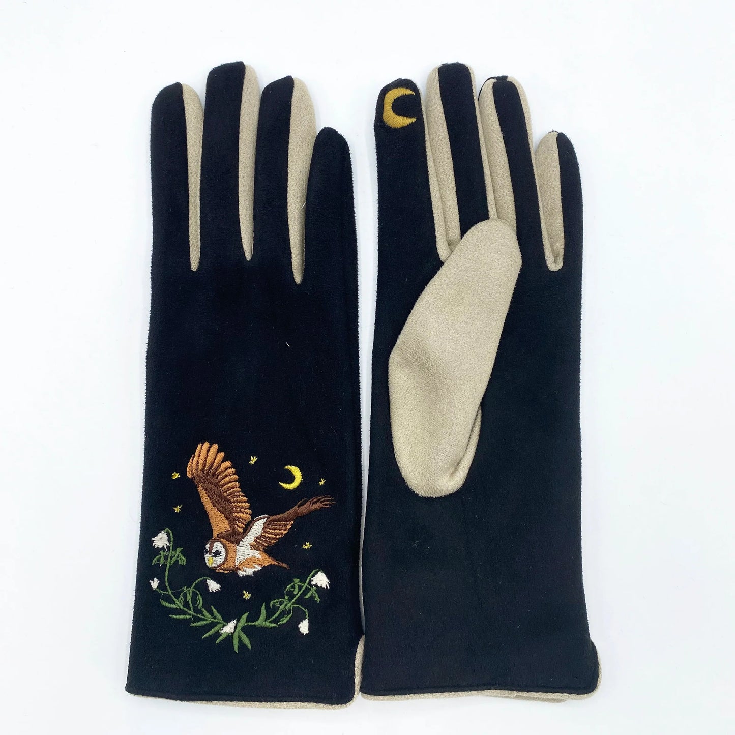 Secret Garden Owl Touchscreen Gloves
