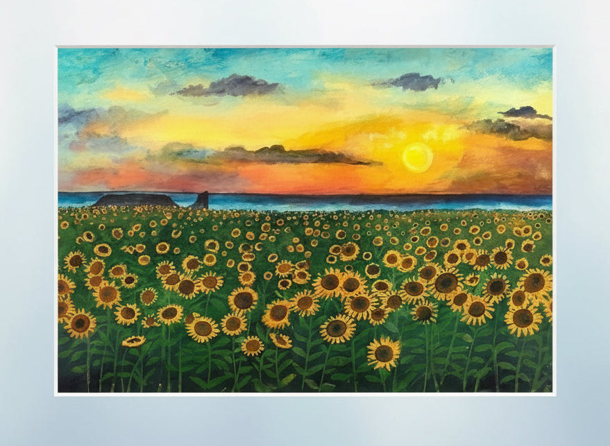 Sunflowers Rhossili Greetings Card