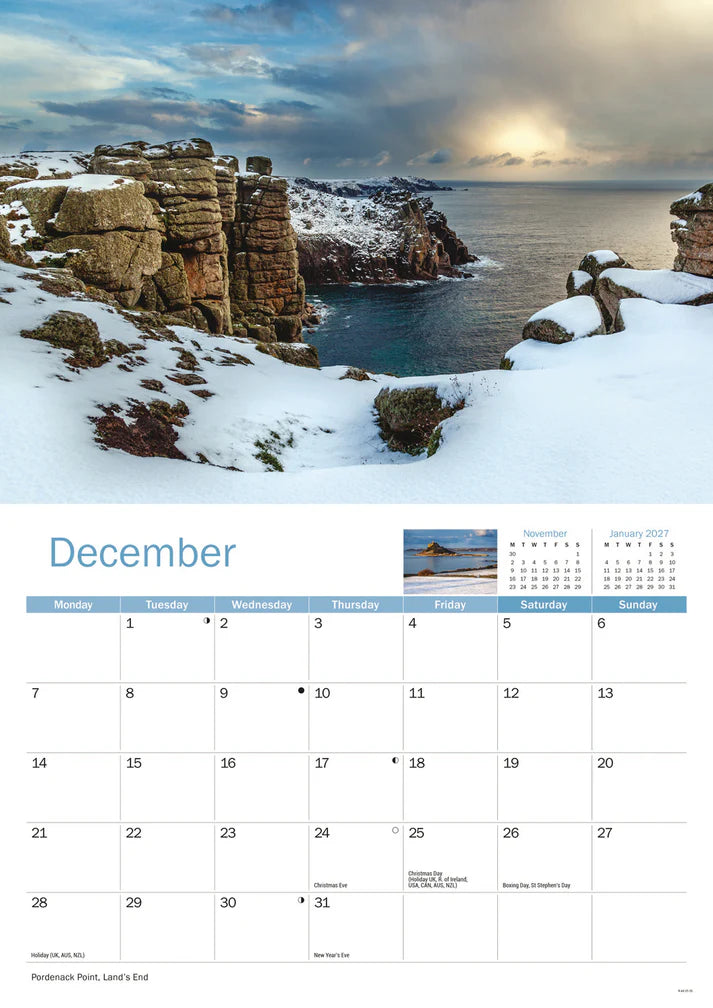 Beauty of Cornwall Calendar, 2026