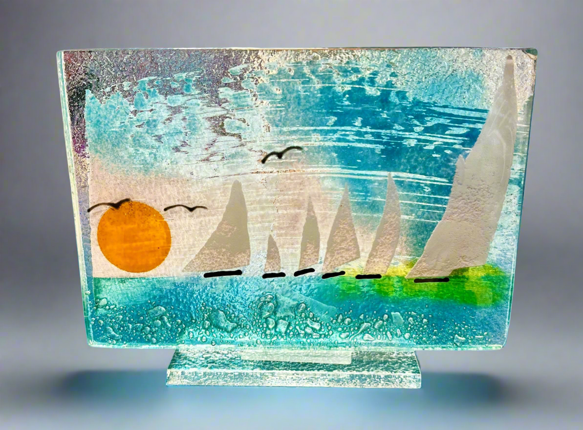 Fused Glass Sea Scape