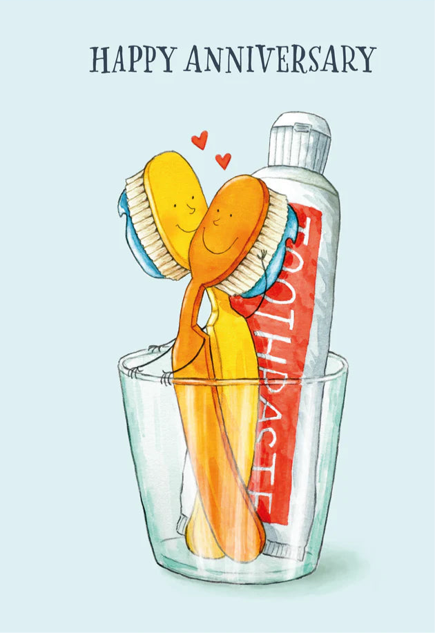 Anniversary Toothbrushes, Greetings Card
