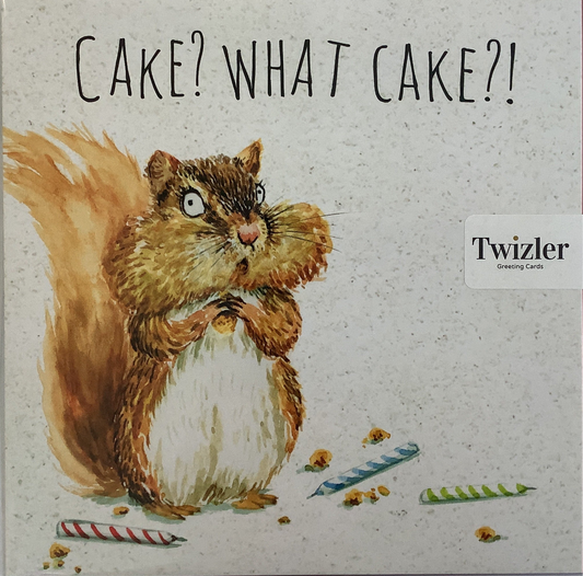 Chipmunk, What Cake?? Greetings Card