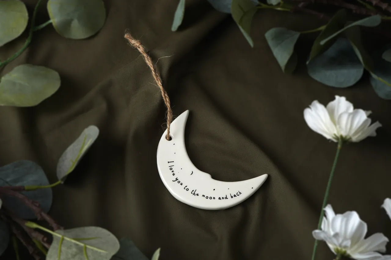 ‘I Love You to the Moon and Back’ Ceramic Hanger