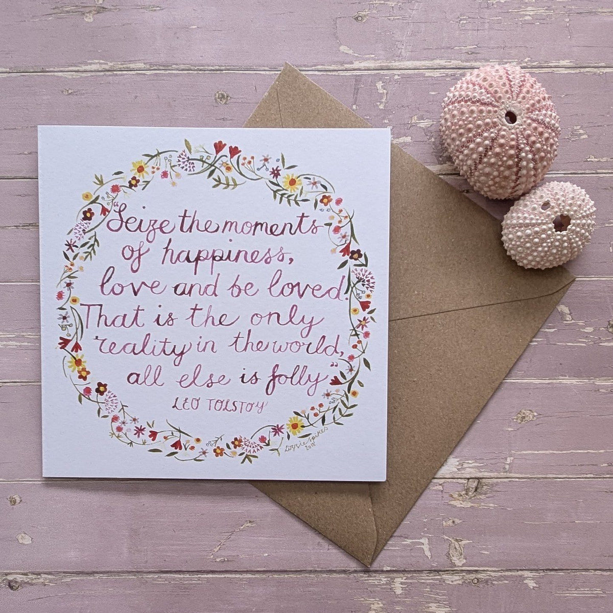 Driftwood Designs - Seasons – Seize The Moment Square Greetings Card