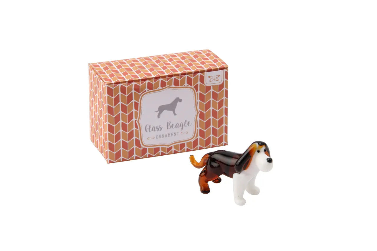 Glass Beagle Figurine