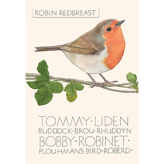 Robin Redbreast, The Naming of Bird Greetings Card