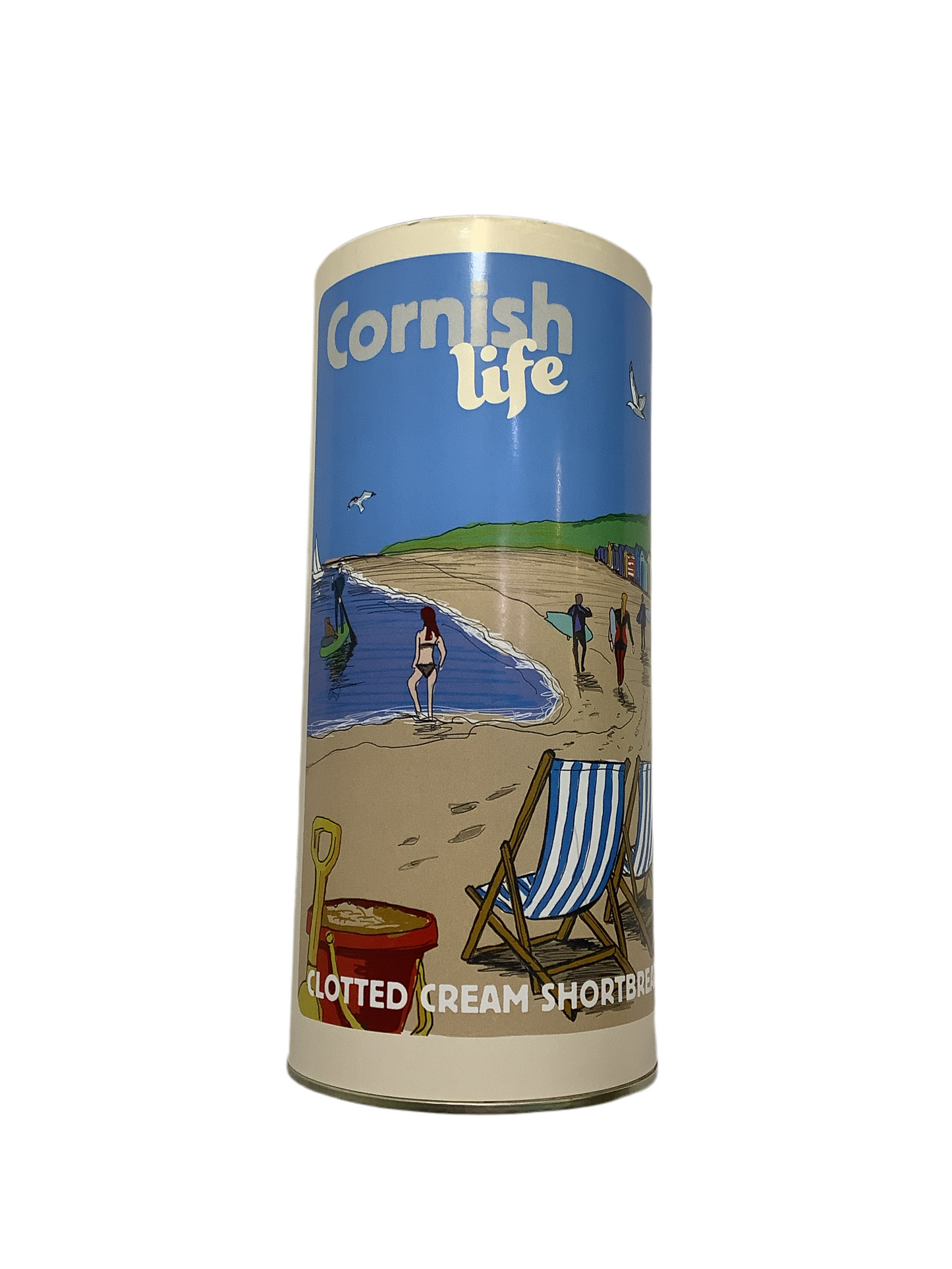 Clotted Cream Shortbread Tube - Deck Chairs 200g