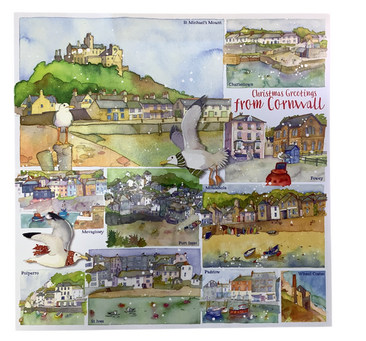 ‘Christmas Greetings From Cornwall’ Christmas Card Pack
