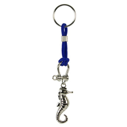 Seahorse Charm Blue Cord Keyring