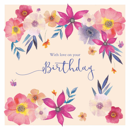 ‘Birthday Floral’ Greetings Card