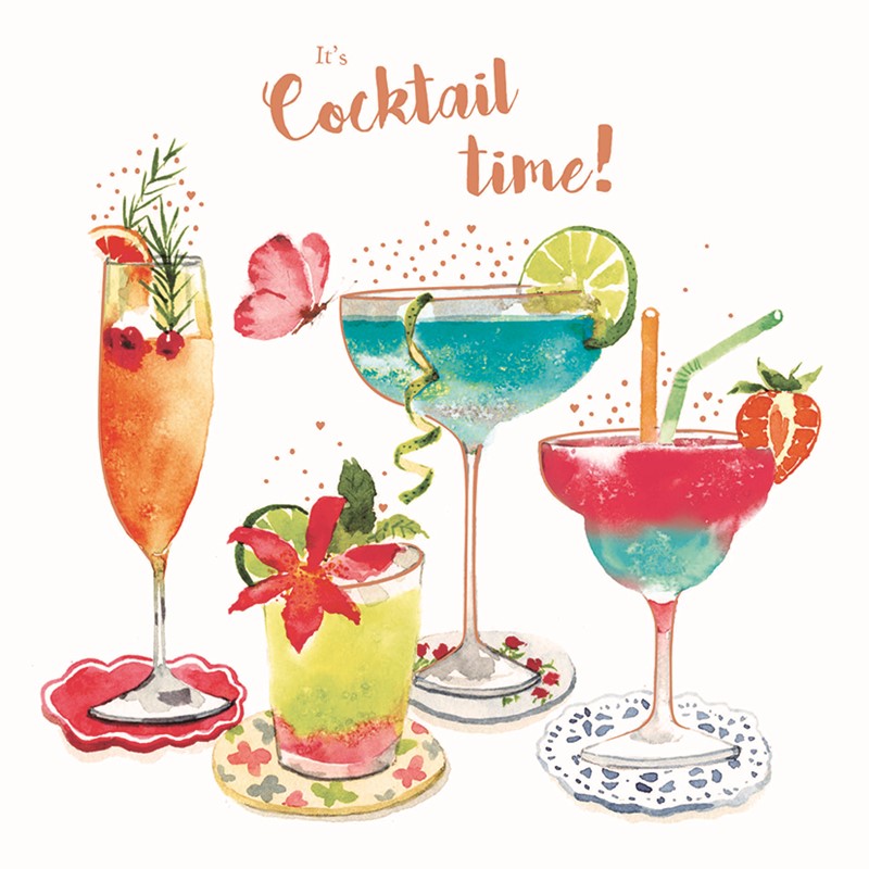 Birthday Treats Greetings Card - Cocktails