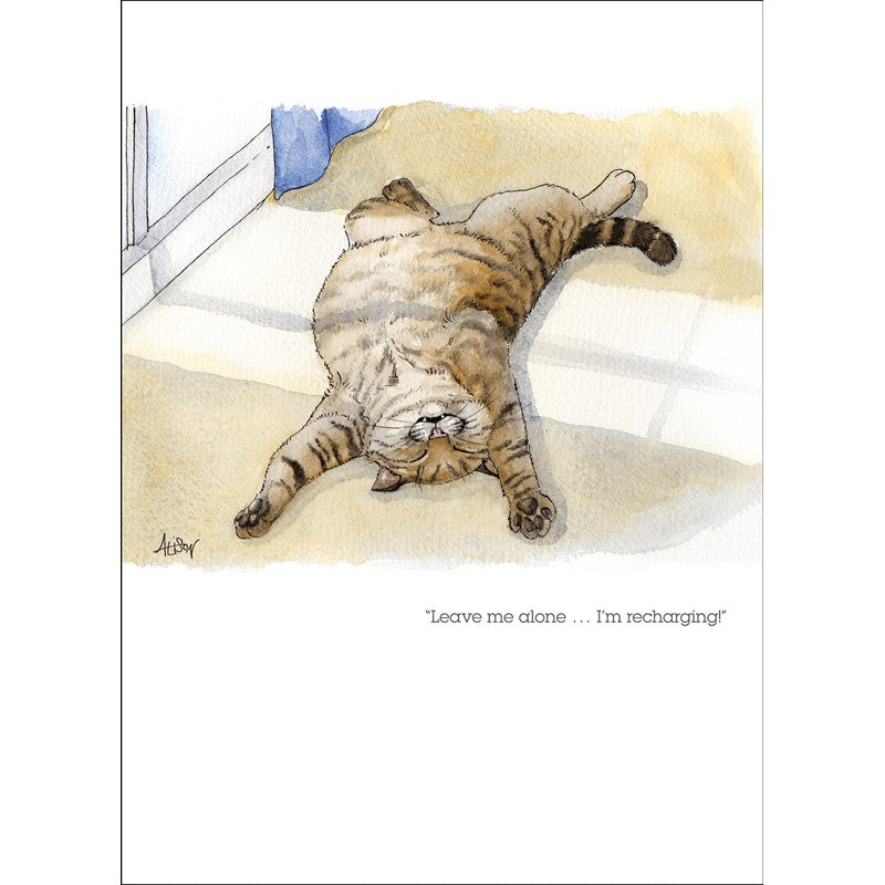 Alisons Animals Card - I'm Recharging