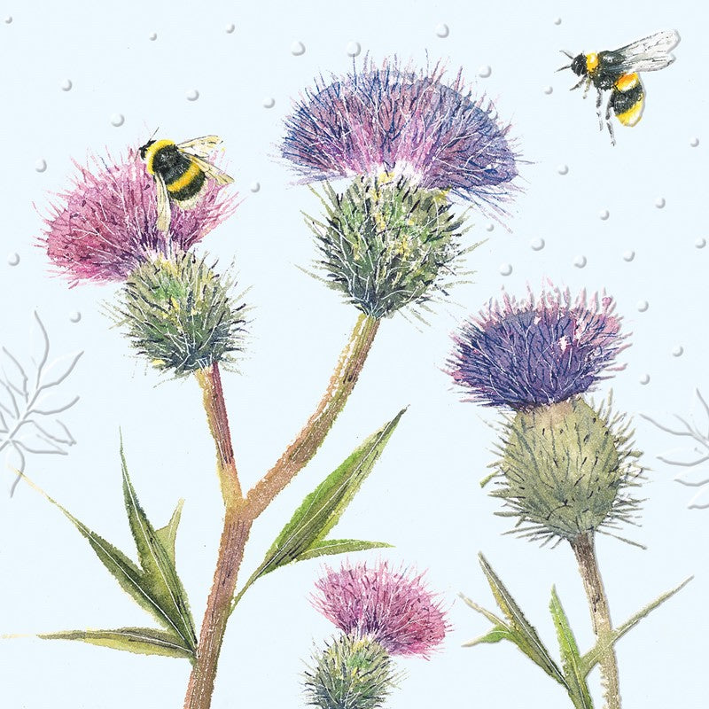 Beautiful Blooms - Thistles, Greetings Card