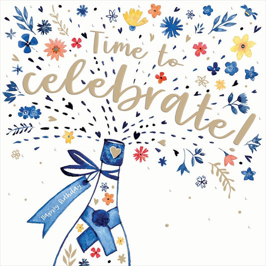 Blue Willow Greetings Card - Celebrate Floral