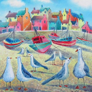 Seagull Party, Greetings Card