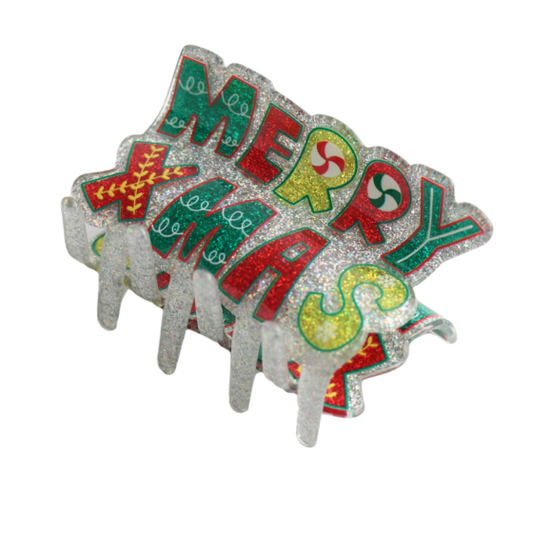 Merry Xmas Hair Claw Clip